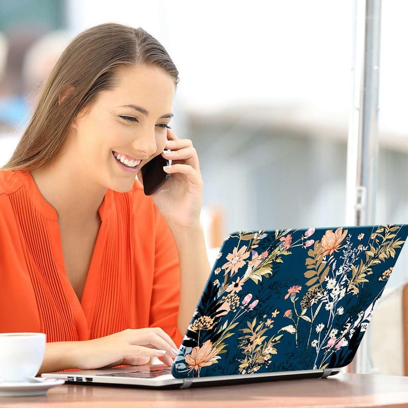 Image of Floral D36 Top+Wrist Pad Vinyl Laptop Skin /Sticker /Cover for 17 to 17.3 Inches Laptops Laminated-Removable-HD Quality Compatible for Hp-Dell-Sony-Lenovo-Asus etc.(16.5x11 Inches)