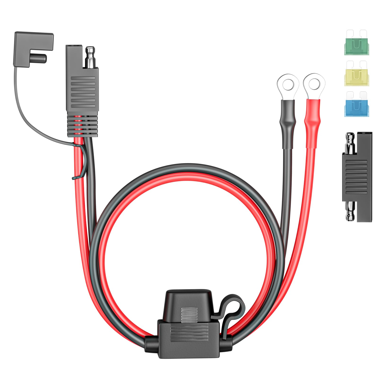 Amazon | Cleqee SAE充電ケーブル 60cm バッテリー延長ケーブル 10AWG