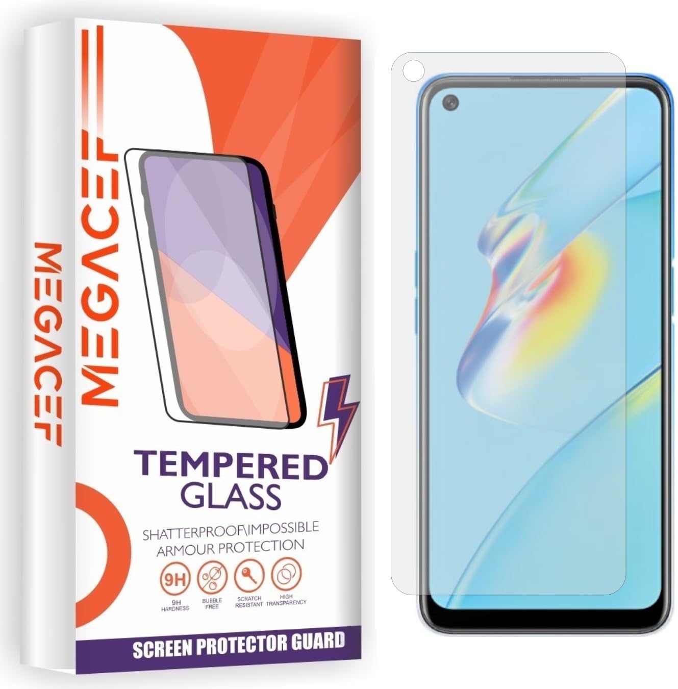 MEGACEF Tempered Glass Screen Protector Compatible For Oppo A54 With Edge To Edge Coverage And Easy Installation Kit