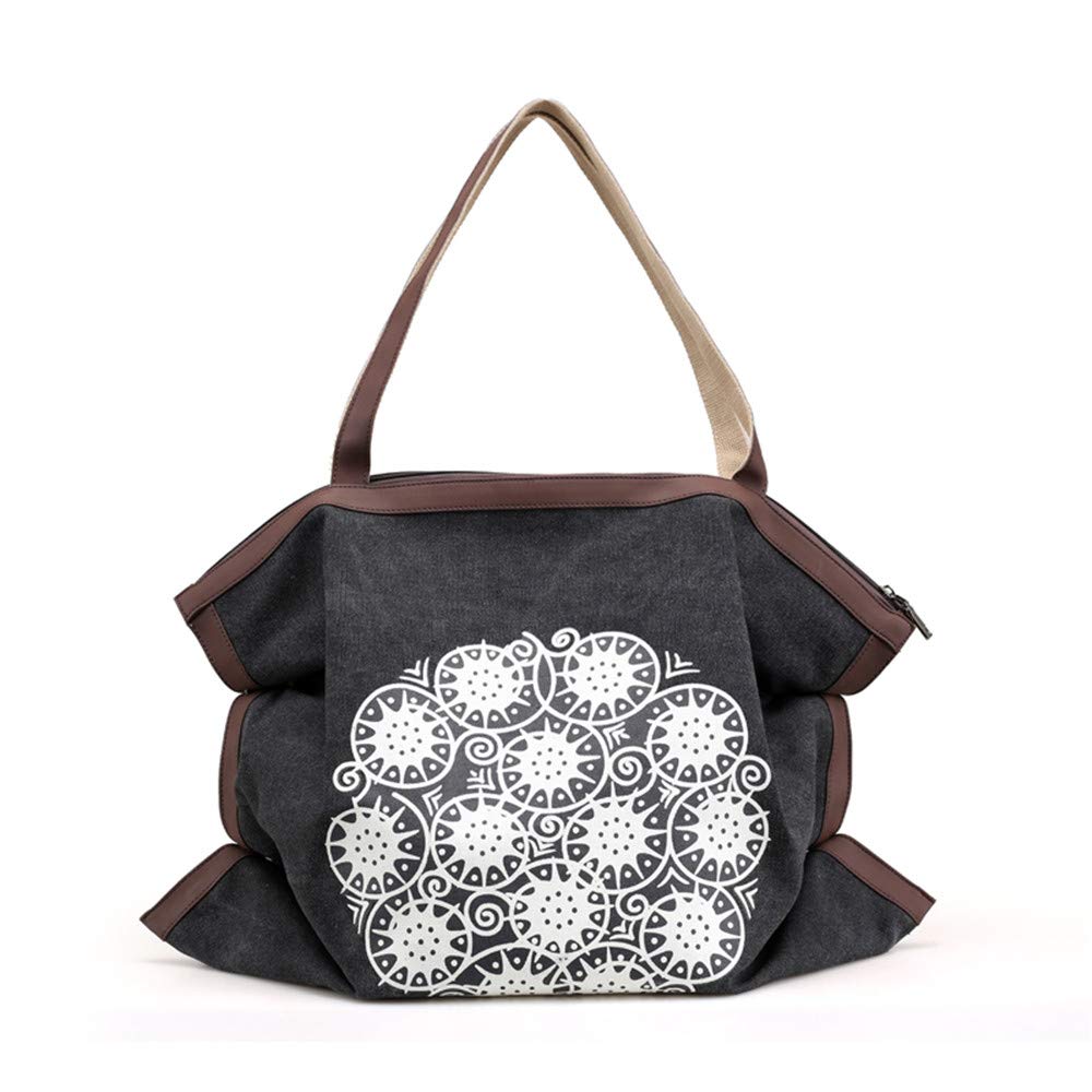 SJMMBB Women's Bags, Shoulder Bags, Canvas Bags, Large Capacity Casual Shopping Bags,Black,50X40X19Cm