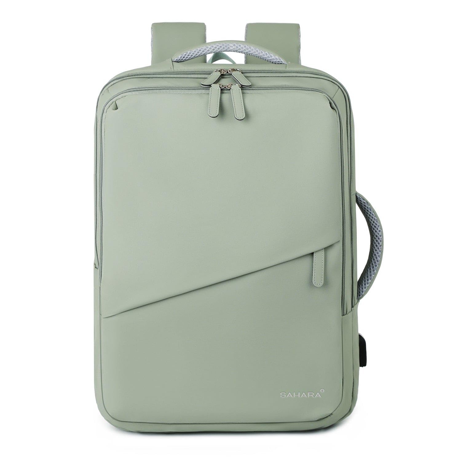 SAHARA - Multi-Compartment Travel & Laptop Backpack with USB Charging Port for Laptops up to 16-inch, Green, (LT00102)