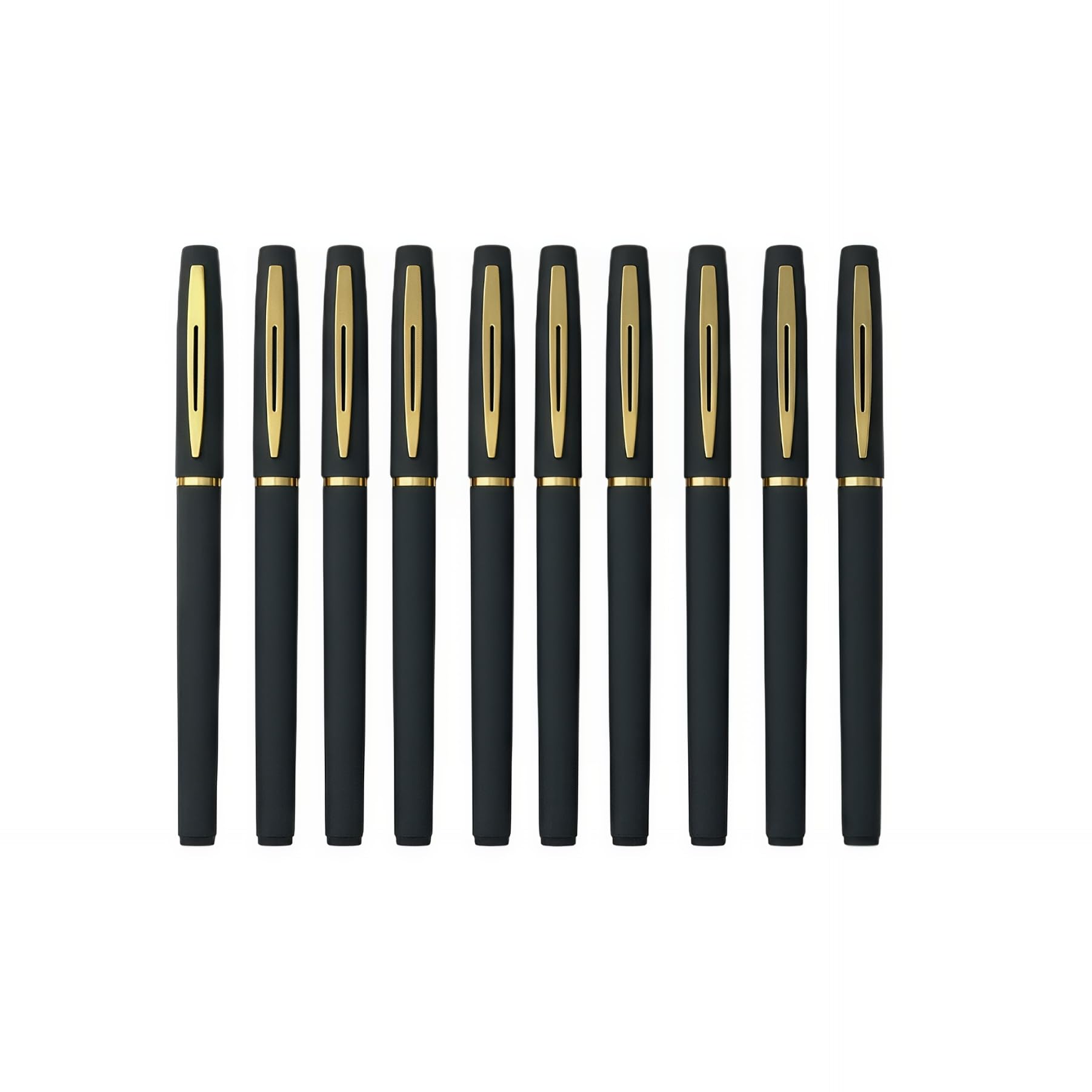 10 PCS Black Ink Rollerball Pens โ 1.0mm Bold Tip Gel Pens for Writing, Quick-Drying Handwriting Pen Set for Journaling, Sketching, Note Taking โ Office & School Stationery Supplies