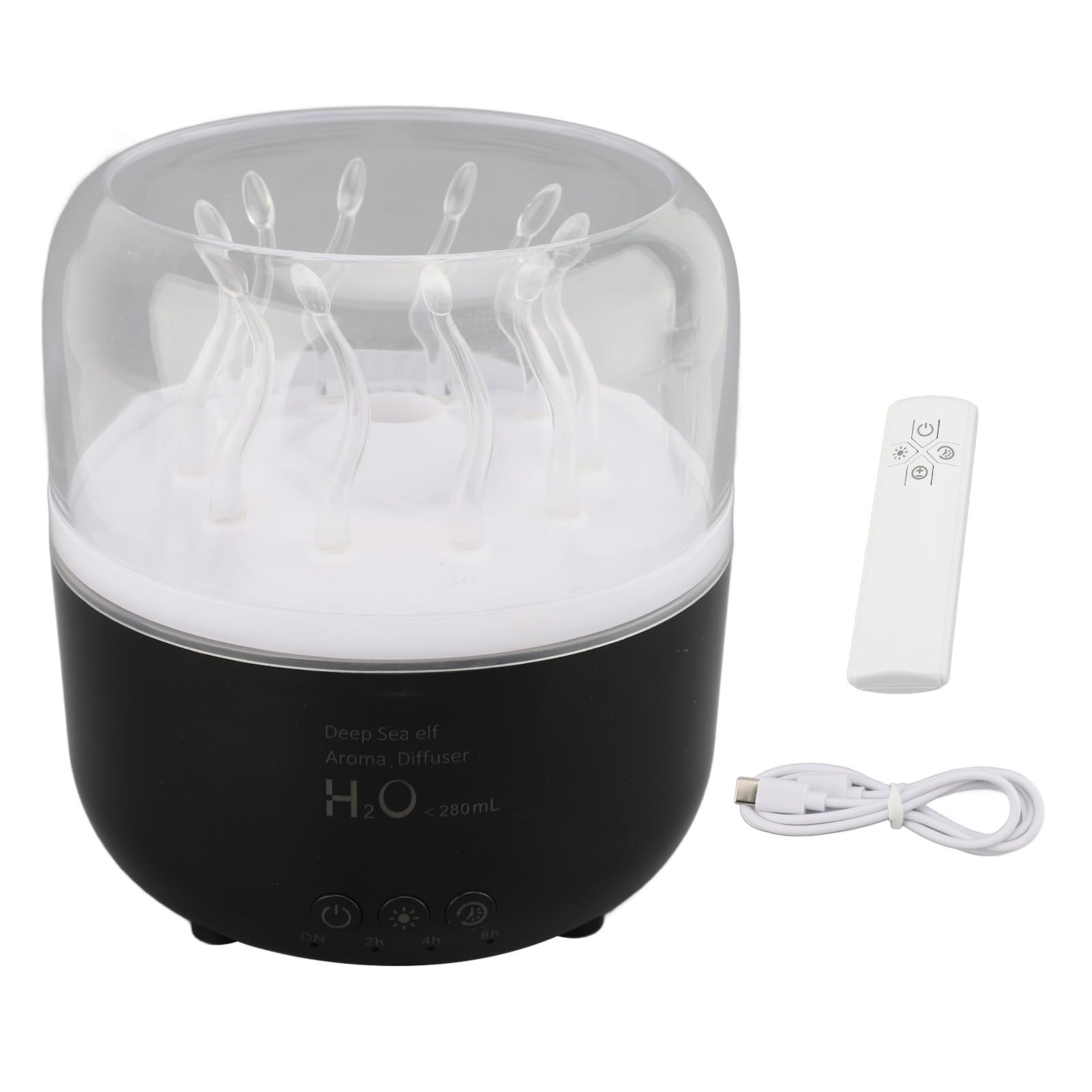Diffusore Essenziale per Olio con Luce a 7 Colori, 280ml, per