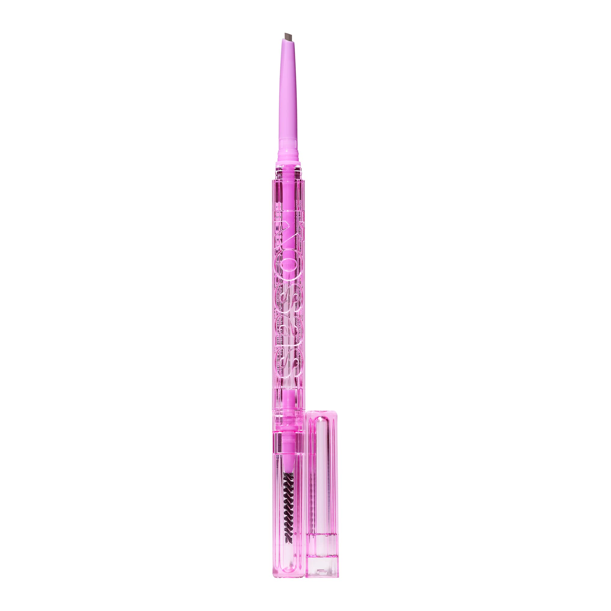 Kosas Brow Pop - Longwear Eyebrow Makeup, Dual-Sided Defining Pencil with Castor Oil for Soft, Natural Look of Real Hair -Grey