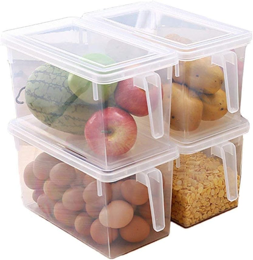 WIDERZONE plastic Storage Container with Removable Drain Plate - 1 Piece, Transparent