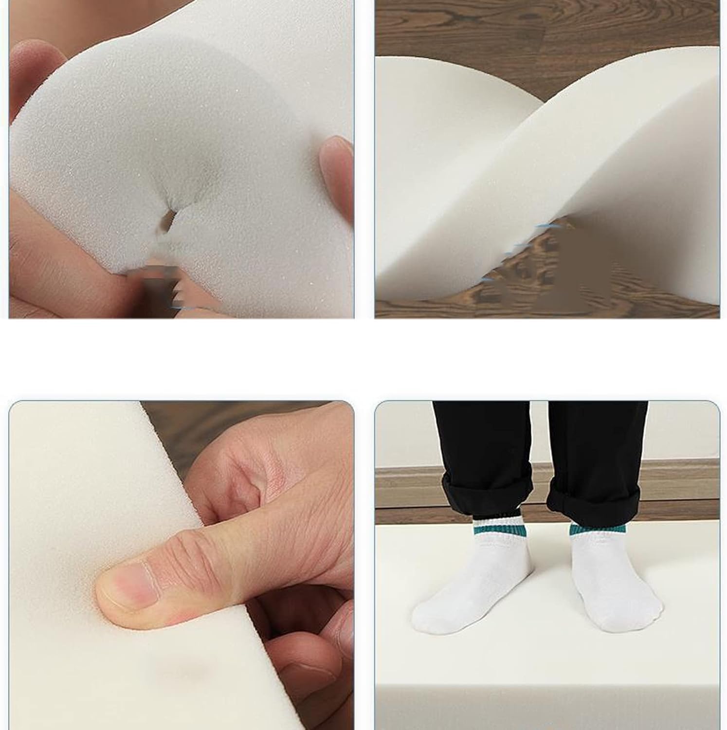 Strapazierfähiger Ersatzschaum für Sofa- und Esszimmerstuhlkissen, hochdichter Polsterschaum (5 cm dick, 150 x 50 cm) – vielseitige Polsterung für Komfort und Unterstützung