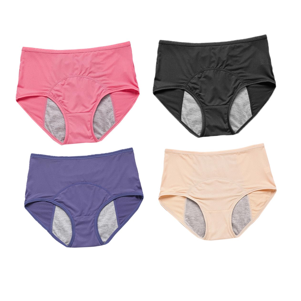 IMIKEYA Bragas Menstruales 4piezas Tallas L-3xl de Nylon para Mujer