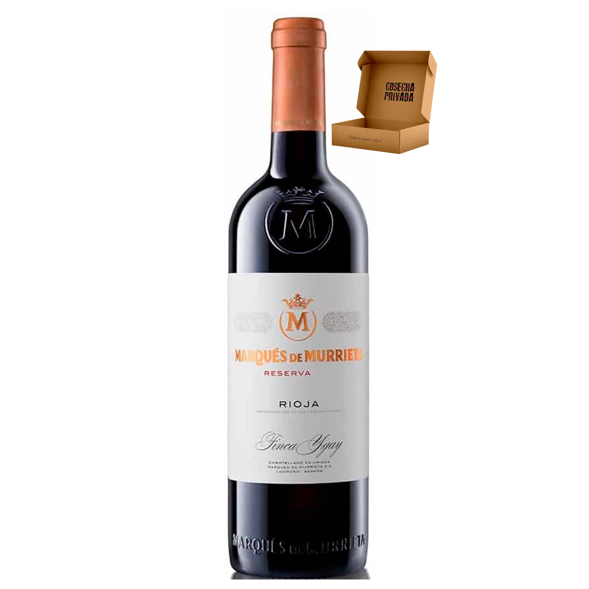 Marqués de Murrieta - Envío 24 h - Vino Rioja Regalo - Envío Cosecha Privada (Botella 75 cl Regalo, Marqués de Murrieta Rva)