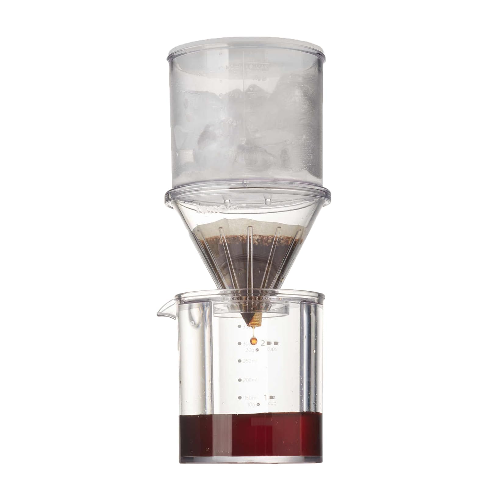 MRJYK 400ml Cold Brew Dripper Coffee Maker, Ice Drop Coffee Maker, With 350ml Sharing Cup, For 20g-30g Powder, Ice Drip Mode & Hand Pour Mode, For Home Office, Coffee Shop
