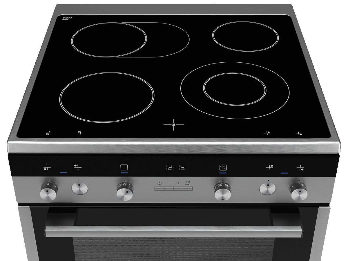 Siemens HA744540 iQ300 Cuisinière électrique/A / 66 l/chauffage rapide/acier inoxydable