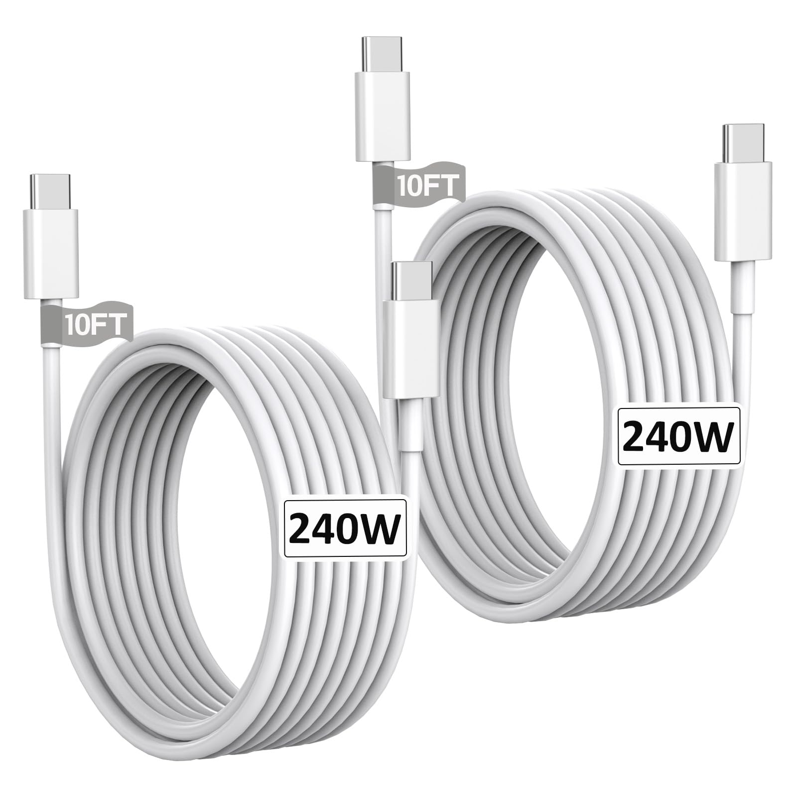 Amazon.com: USB C to USB C, 240W USB C Cable, 2-Pack 10ft C to C