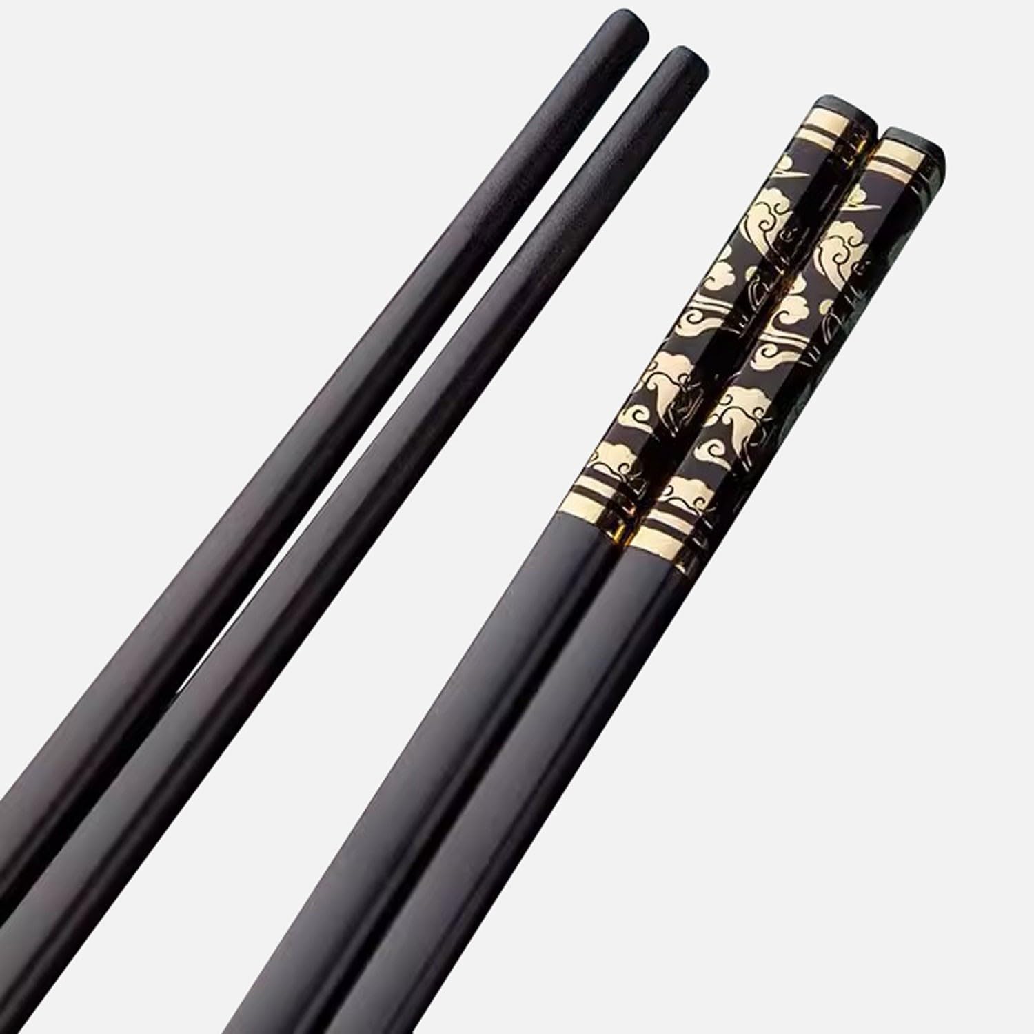 Baguettes Baguettes Baguettes en Bois 10 Baguettes Doubles Baguettes ménagères antidérapantes Haute température Lavable(G-25cm)