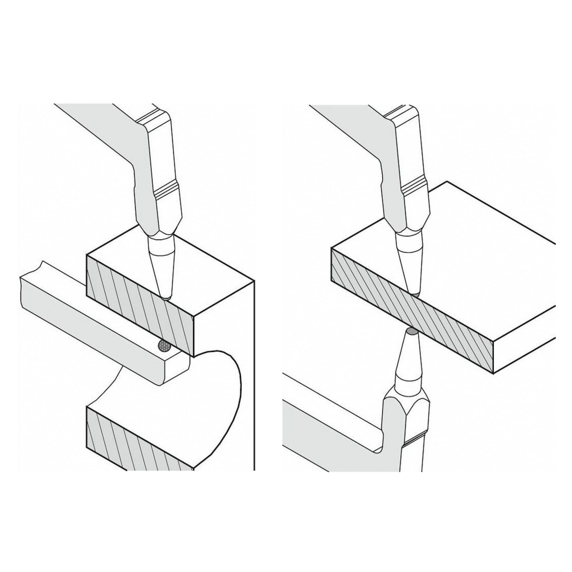 ASIMETO Außen-Schnelltaster analog (Messuhr), Messbereich 10–30 mm, mit Hartmetall-Messkugeln