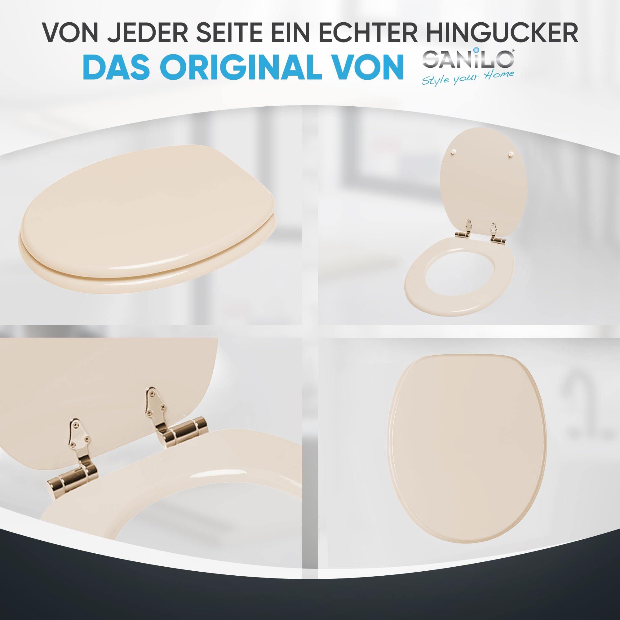 Abattant WC ovale en MDF noir avec frein de chute | Leroy Merlin