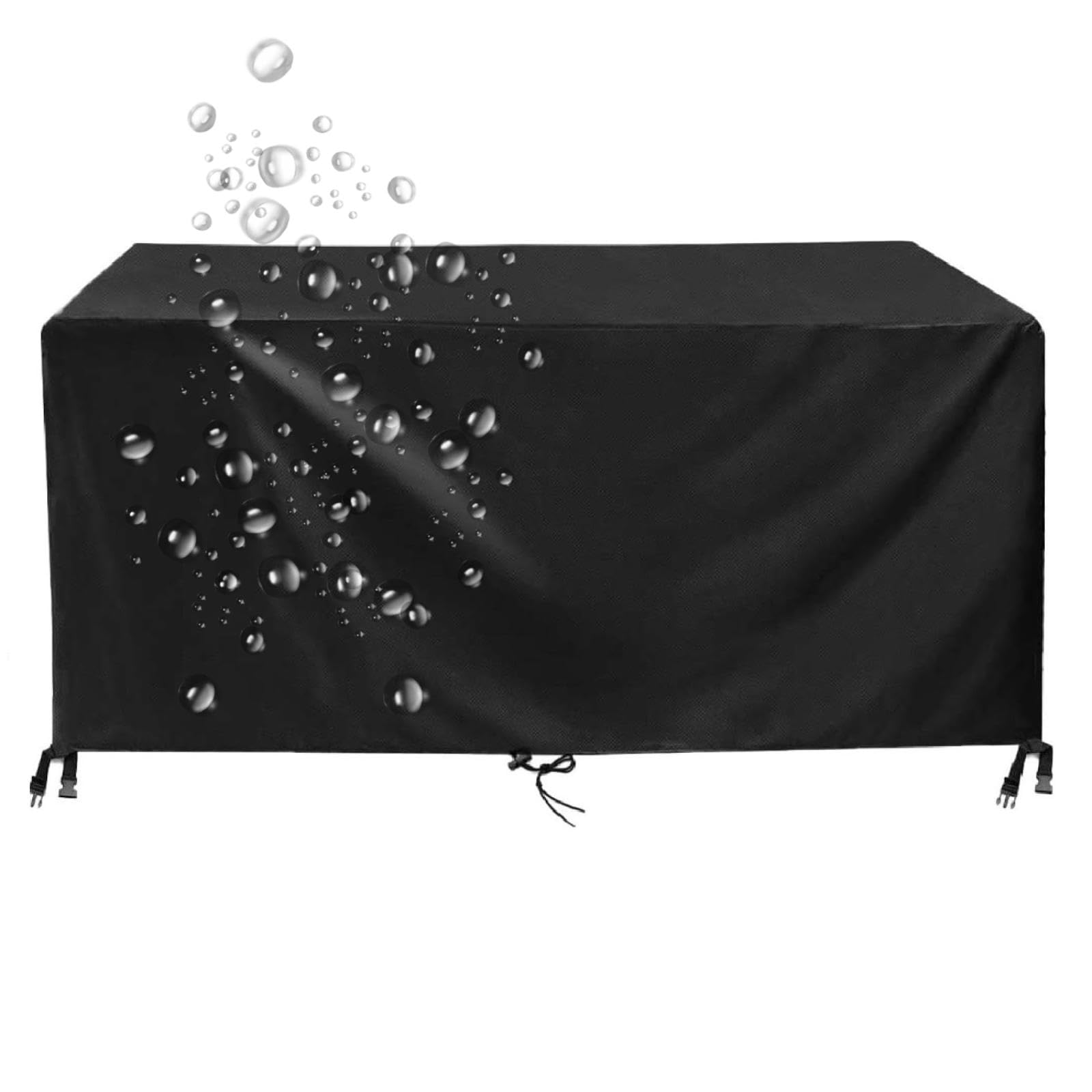 Housse pour meubles de patio Oxford 600D supérieure bâche grand format imperméable noire