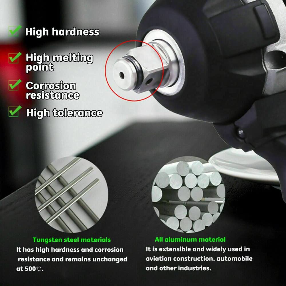 Lucn Visseuse à Chocs Brushless 18V Visseuse Électrique sans Fil avec Éclairage LED, Clé à chocs sans fil 420Nm Pistolet à écrou à cliquet 1/2" + Mallette de transport + 1 batterie
