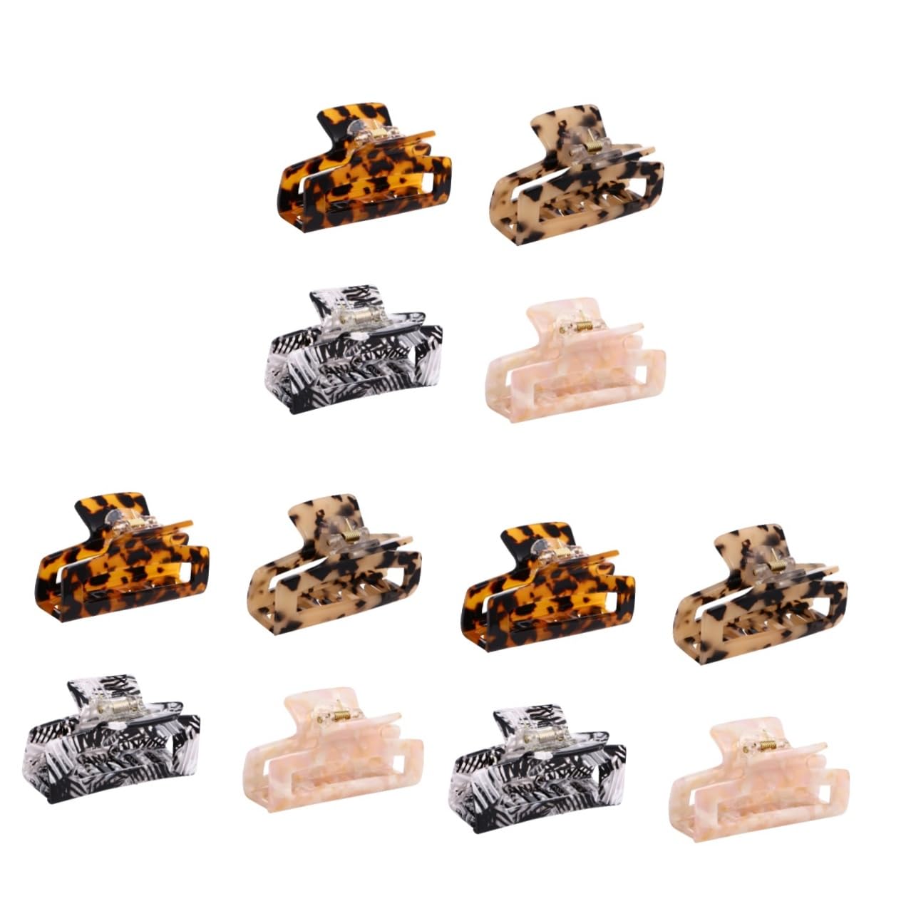 FRCOLOR 12 Stk Greifer Aus Acetat Haarklammer Kralle Groß Haarklemme Französische Haarklammern Haarbananenclips Haarkrallen Für Dünnes Haar Haarspange Acryl Acetatfolie Mädchen Modellieren