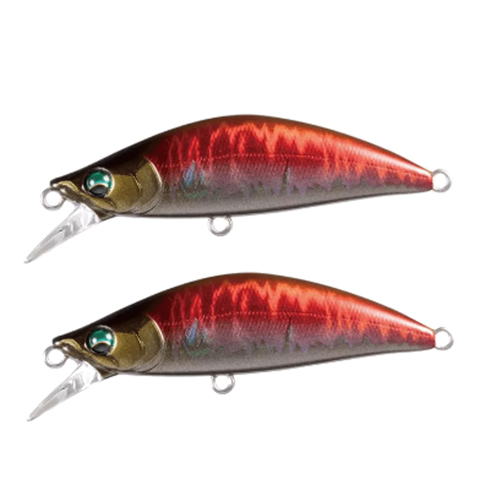 IvyLoutish Fishing Lure Bait 2 Pcs Mini Sinking Minnow Wobblers Fishing Bait 5cm 5.2g Trout Artificial Plastic Hard Bait Crankbait Bass Fishing Tackle Fishing Tackle