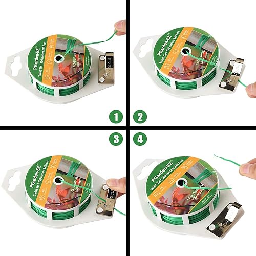 Miniatura 7 de Twist Ties - Lazos de jardín recubiertos de polietileno de 328 pies con cortador para jardinería, tomates, enredaderas y organización de cables de