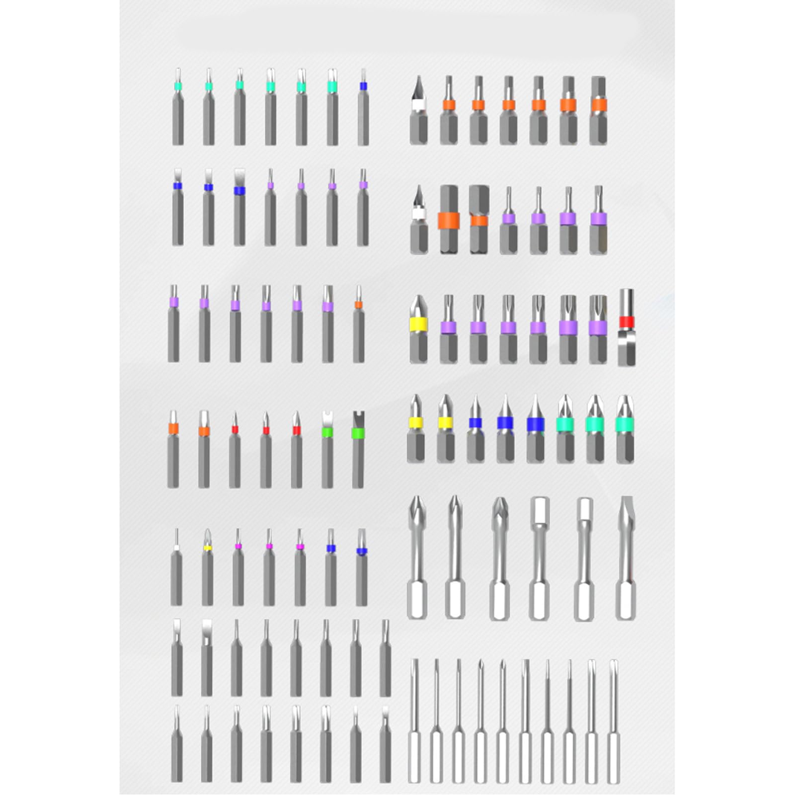 Kompaktes Schraubendreher Set, magnetische Bit Auswahl