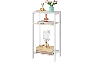 3 Tier Kartell Side Table - Narrow, Multipurpose End Table for Small Spaces