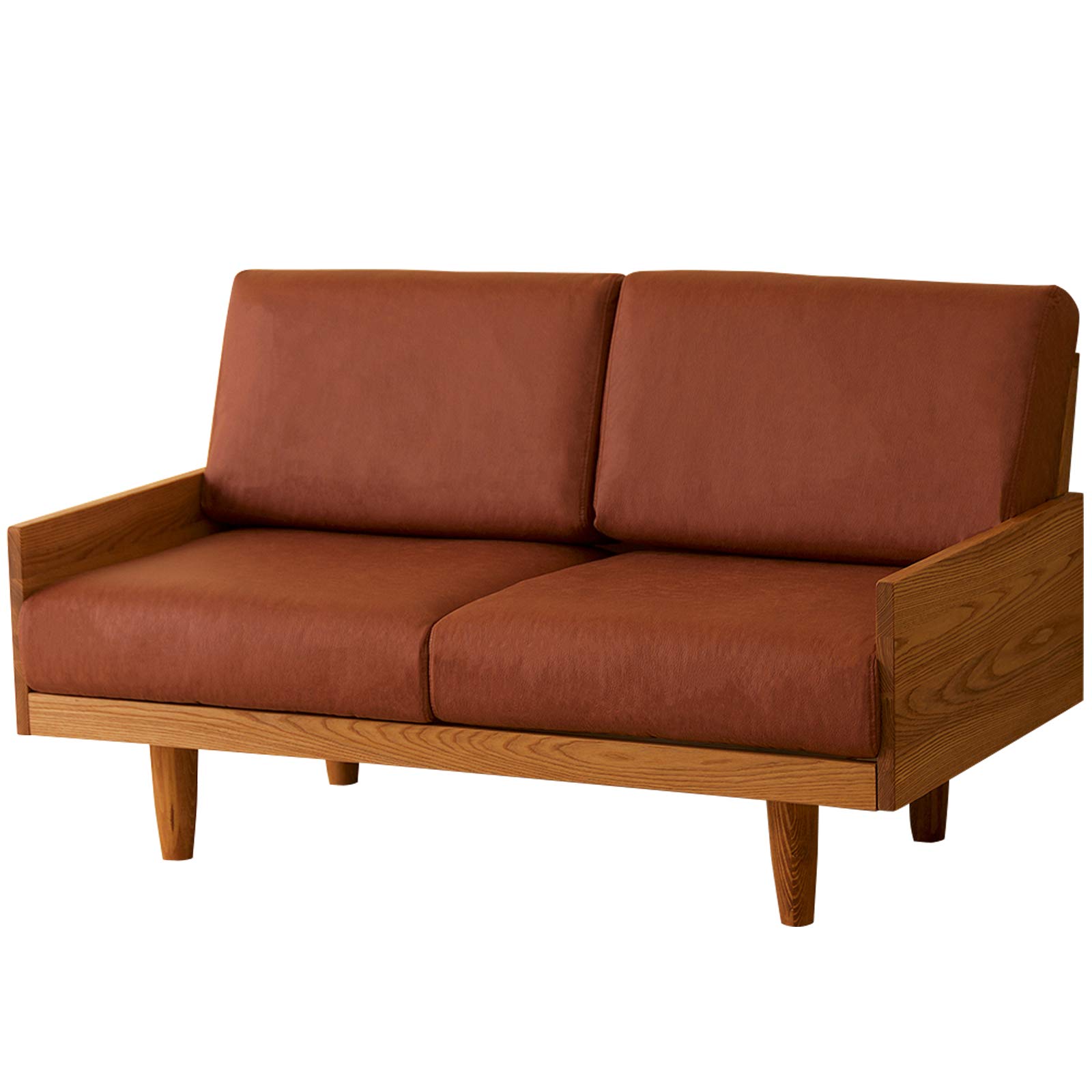 ブラウン 赤茶　2人掛けソファ 赤茶2人掛けソファ