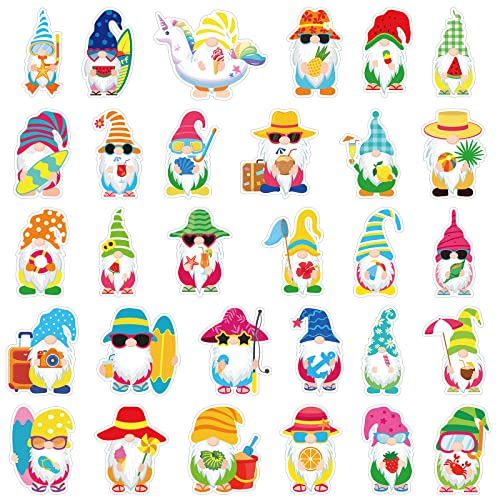 Set de 30 imanes decorativos verano en forma de gnomo