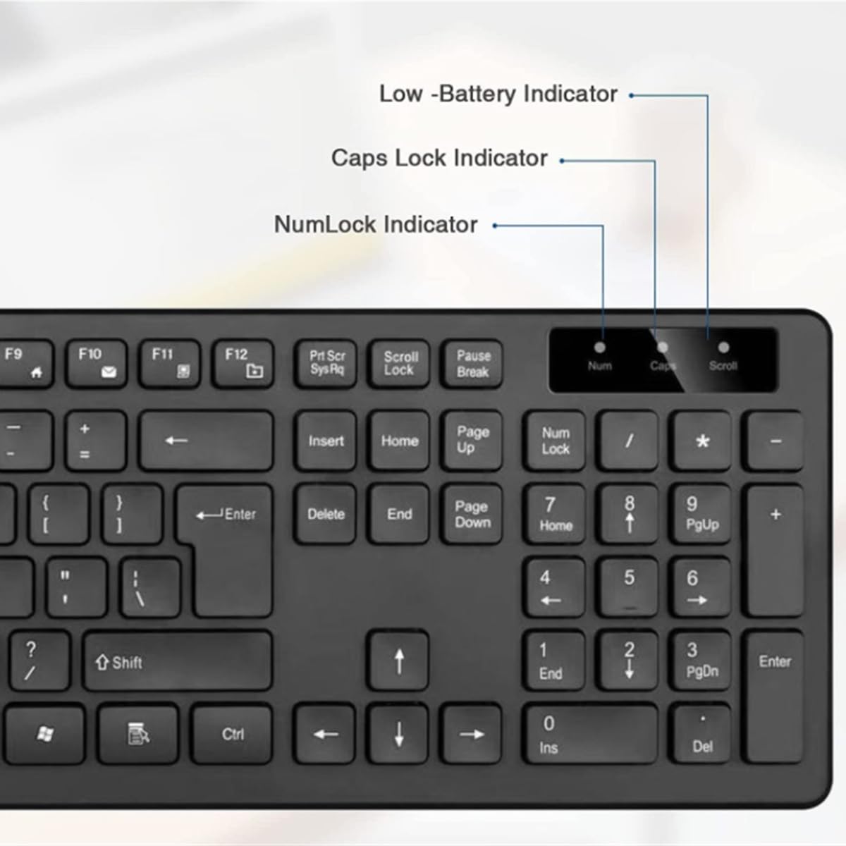 Kompaktowa Bezprzewodowa Klawiatura Z Myszą I Myszką Bezprzewodową Do Laptopa, Notebooka Dla Komputerowego(White)