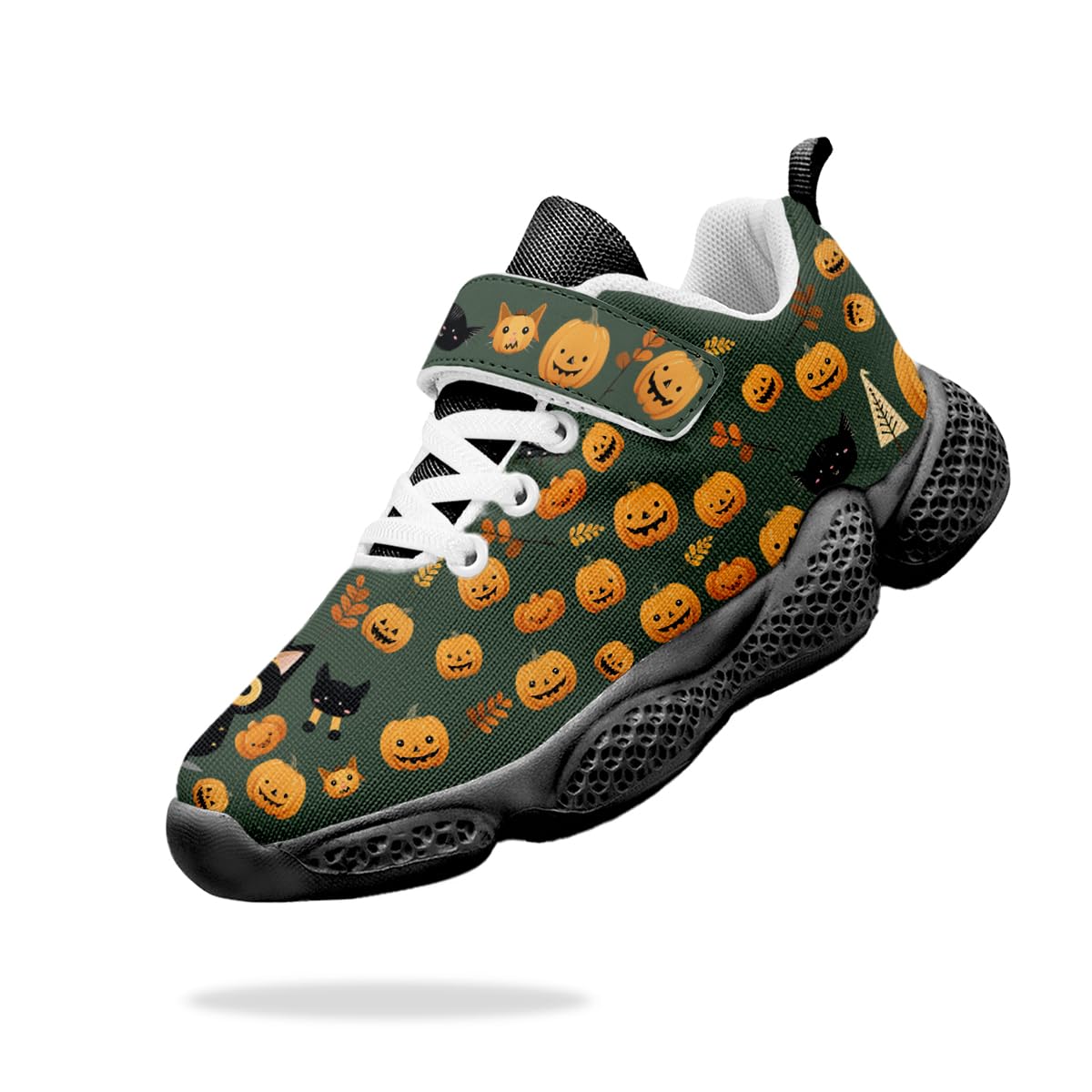 Hetios Halloween Kids Athletic Shoes for Boys Girls Knit Breathable Running Sneakers