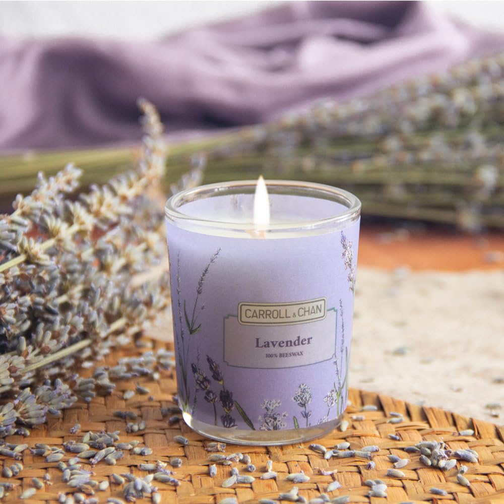 Bougie Décorative Votive Parfumée à la Lavande - 65 g - 14H de Parfum
