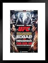 Pyramid America Official UFC 144 Frankie Edgar vs Benson Henderson Sports Matted Framed Poster 20x26 inch
