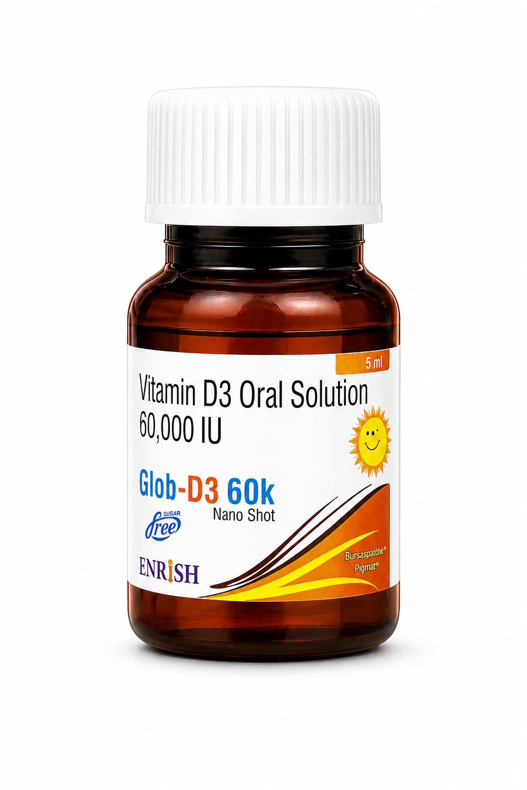 Glob-D3 60K Vitamin D3 Oral Solution 60000 IU | Nano Shot | Butterscotch Flavour | Pack of 4 x 5 ml (Pack Of 1)-image-35