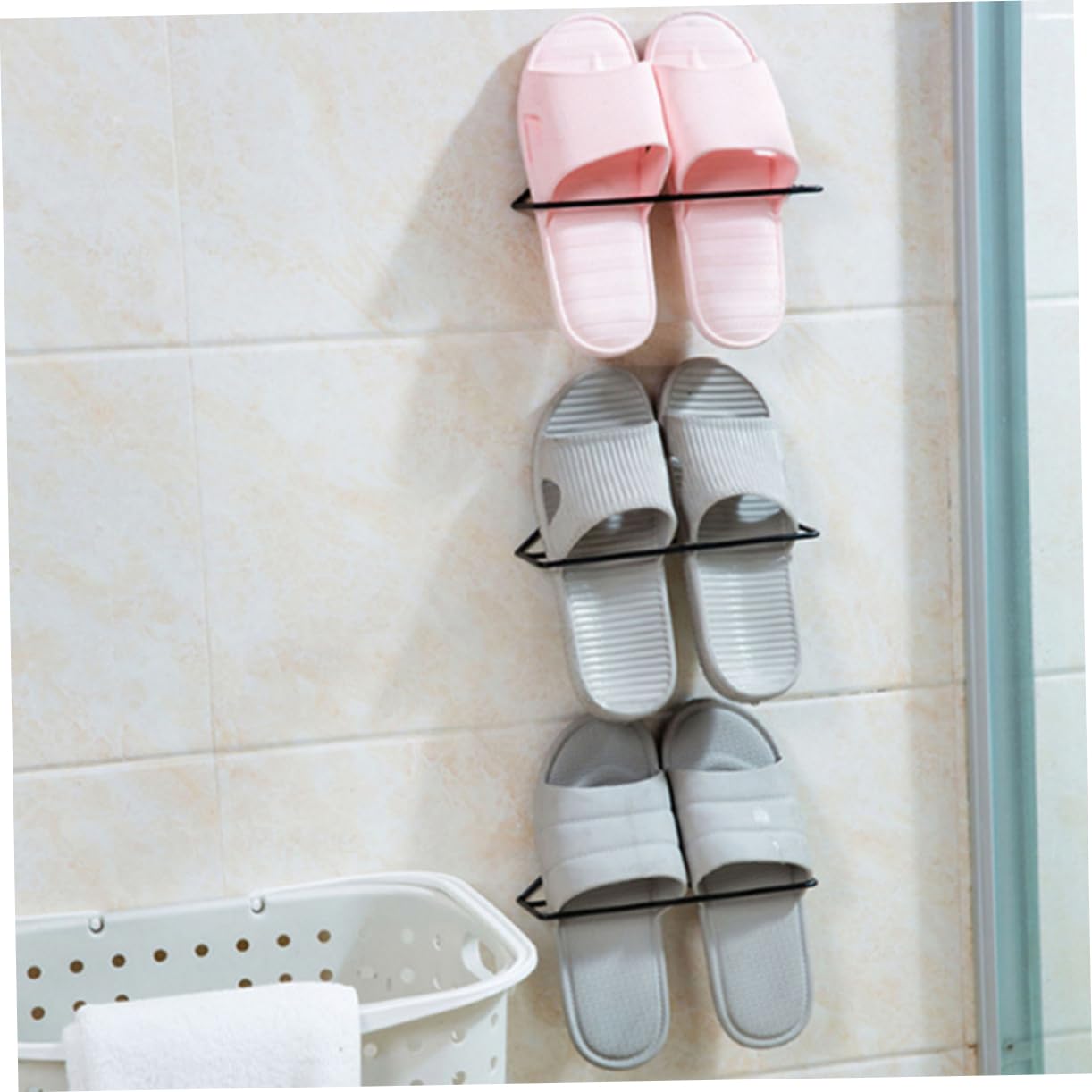 PRETYZOOM Wieszaki Na Buty Na Drzwi Wieszak Na Buty Wieszak Ścienny Trójkątny Organizer Na Kapcie Wielofunkcyjny