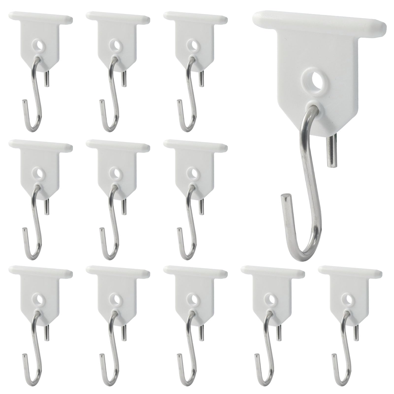 12 Pcs RV Awning Hooks, White