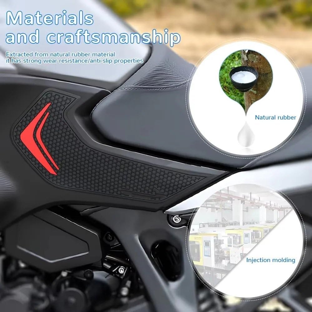 Scudo per serbatoio Per NT1100 NT 1100 (2021-2024) Protezione laterale del serbatoio del carburante | Adesivo di trazione antiscivolo in gomma per moto