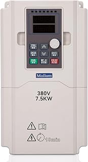 MOLLOM VFD 7.5KW 10HP 17A 380V Single or Three Phase Input to 3 Phase 0-3000 Hz Output Variable Frequency Drive Inverter for Spindle Motor CNC Speed Control