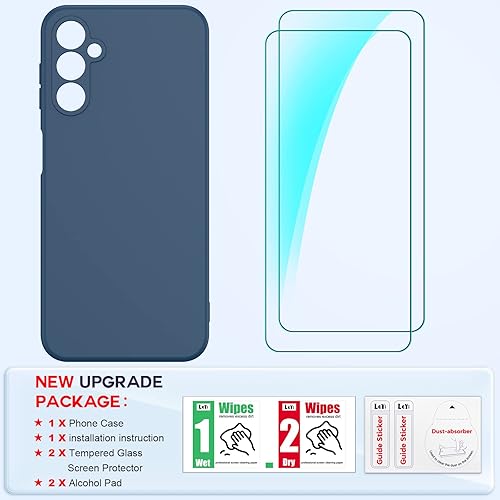 Miniatura 112 de LeYi Funda para Samsung Galaxy A14: Funda A14 5G con 2 protectores de pantalla de vidrio templado para mujeres y hombres, funda protectora delgada