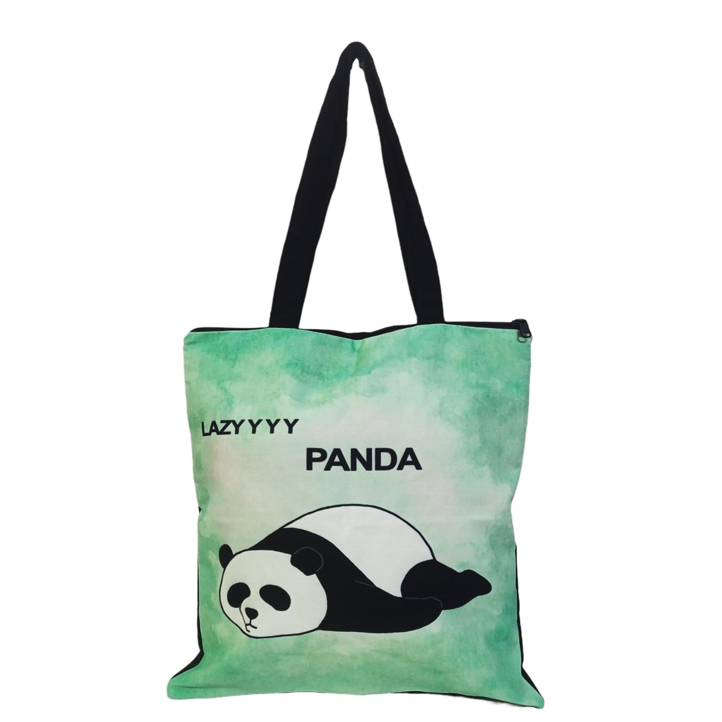 JELLIFY Lazy Panda Print Canvas Tote Bag for Girls Women Zipper Multicolor Washable hand bag Shopping Foldable Travel Bag, Women Shoulder Waterproof Carry Bag (B0BPNZ55PF) Amazon Price History, Amazon Price Tracker