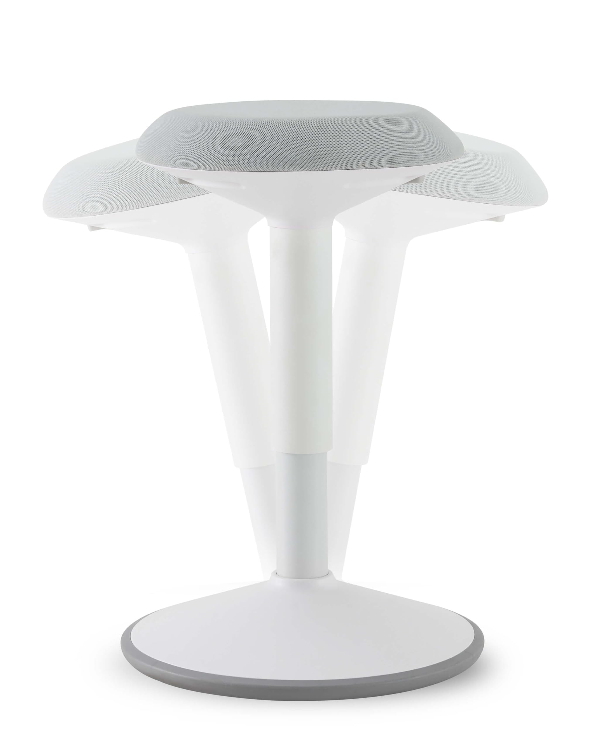 Eigentlich ergonomischer Pendelhocker Bürohocker weiß/grau, 54–79cm | Bürohocker Schwinghocker für dynamisches arbeiten, höhenverstellbar 54–79cm, gepolsterte Sitzfläche, gesundes Sitzen