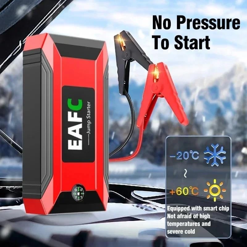 Arrancador de batería de coche EAFCAuto para solucionar averías de motor sin cables de puenteo 6