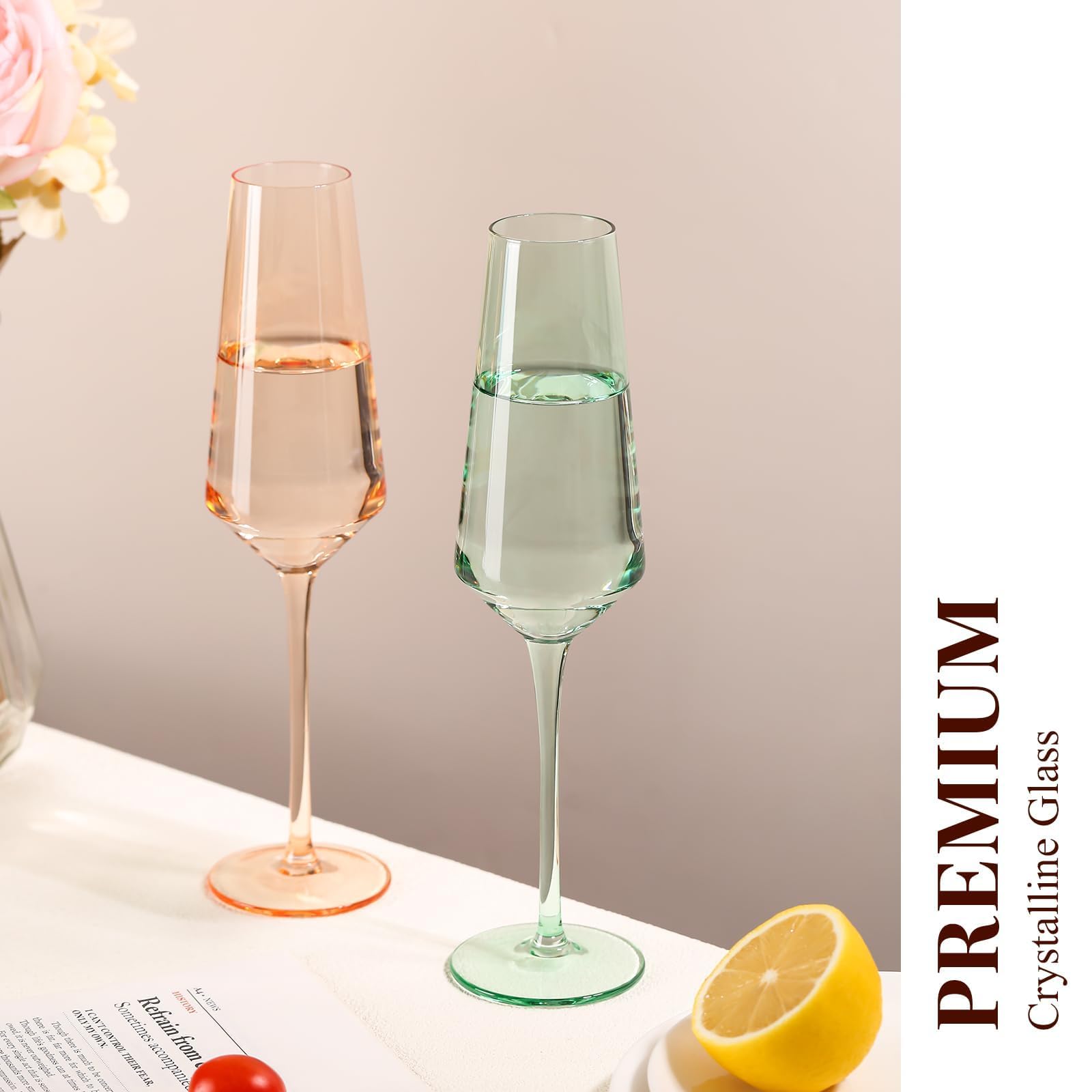 Bicchieri da vino colorati, set di 6 (multicolore)
