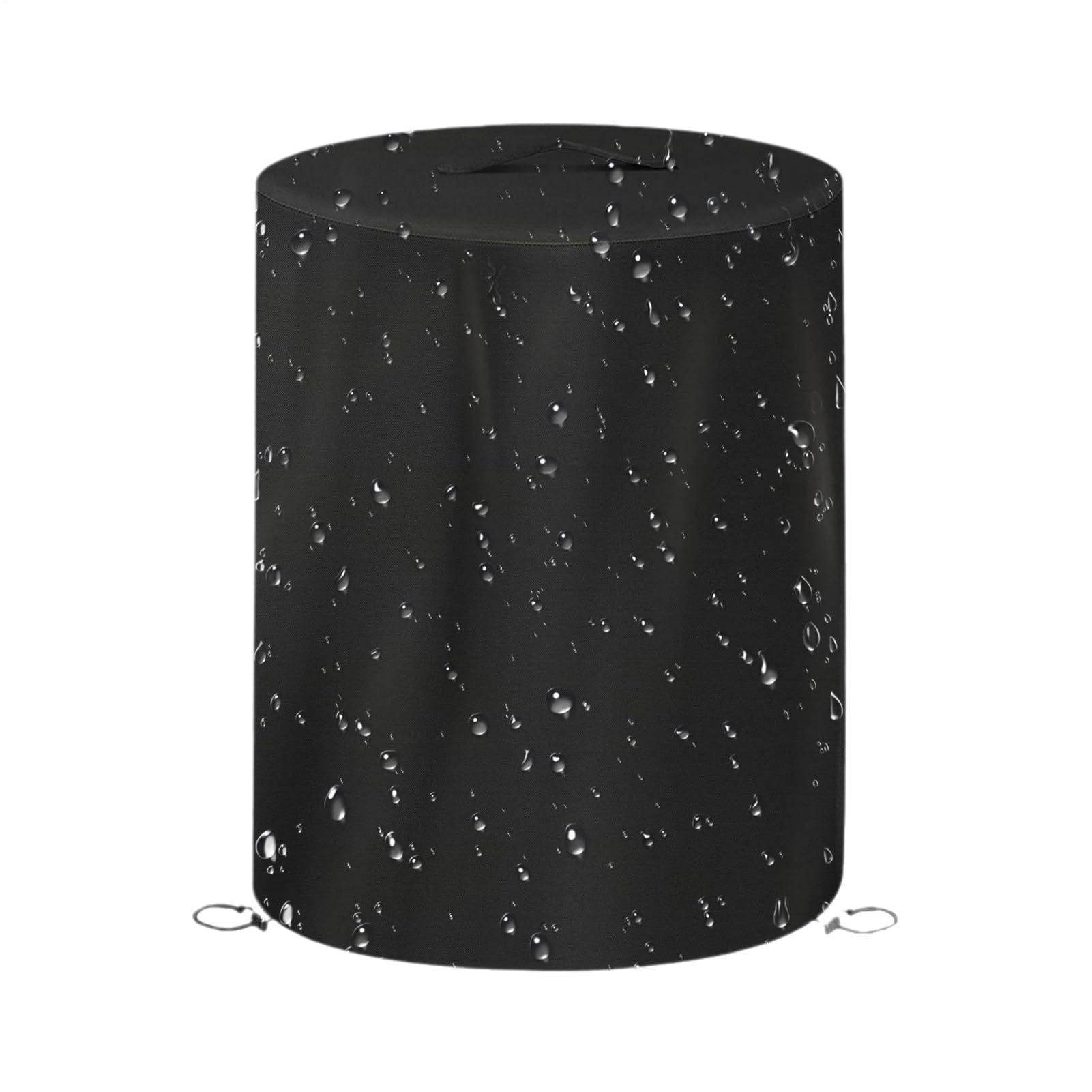 Housse pour chauffage de jardin en tissu Oxford noir avec cordon