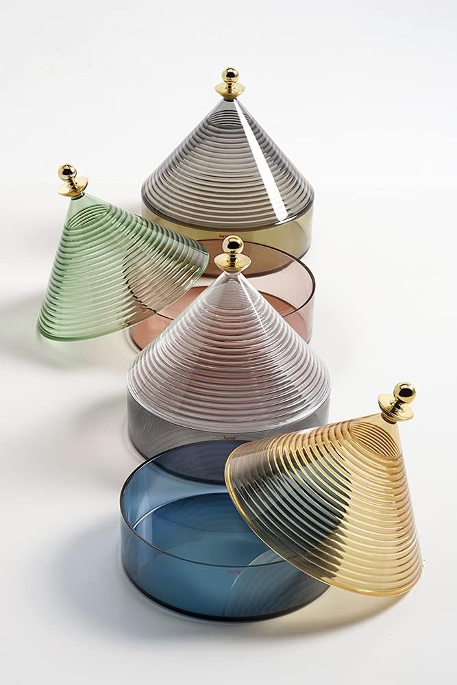 Kartell Trullo Technopolymer Thermoplastic Storage Container Smoke Green 27 x 25 cm