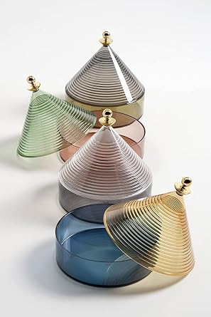 Kartell Trullo Table Container Crystal Smoke Diameter 25 x Height 27 cm