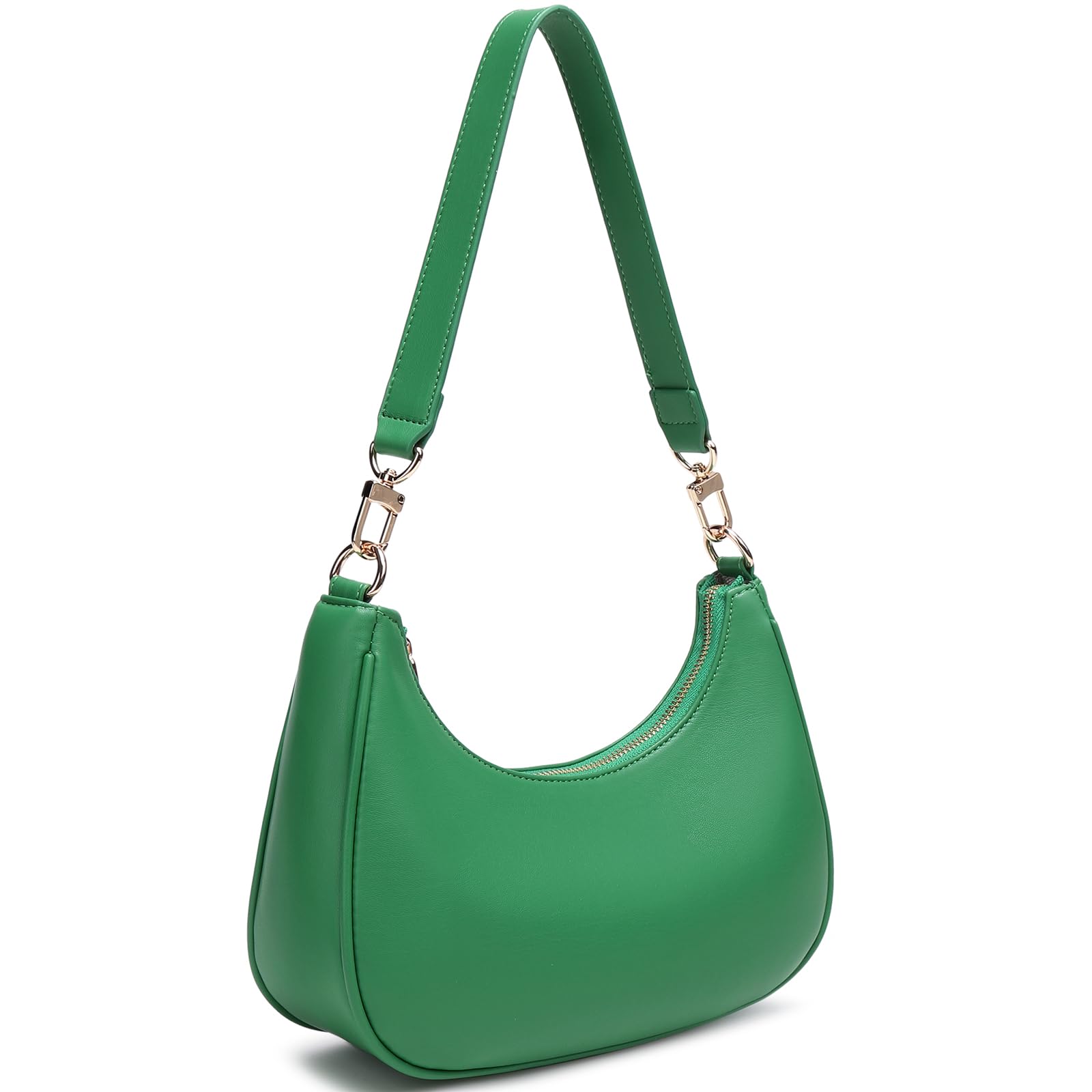 Women's Shoulder Bags Cute Hobo Purses Vintage Handbags with Zipper Lightweight Underarm for Dating Shopping Gift (Green) view 3