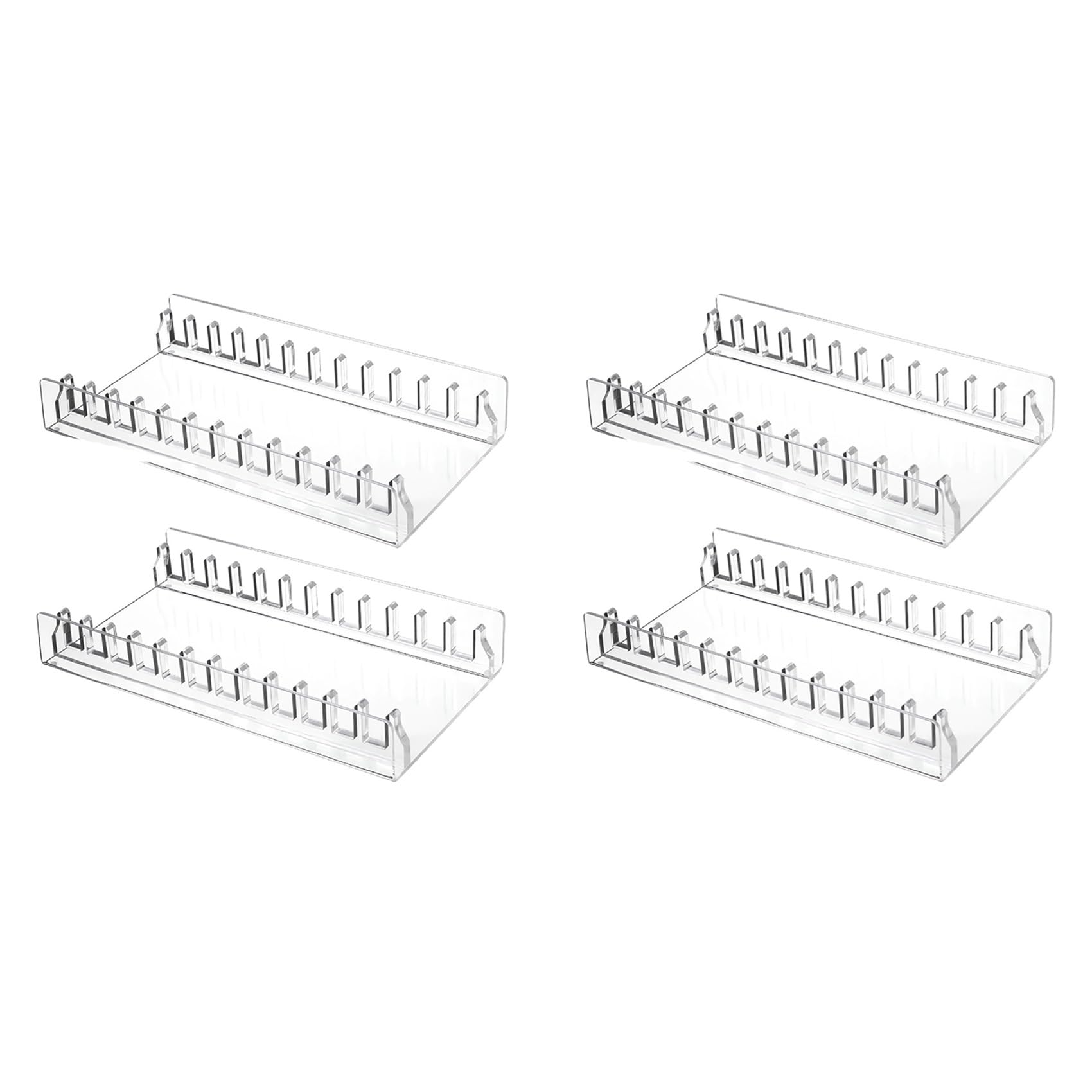 Vjsujehgy CD Holder 4 Pack, Clear Acrylic CD Organizers, CD Display Rack Holds for Media Shelf Storage and Organization
