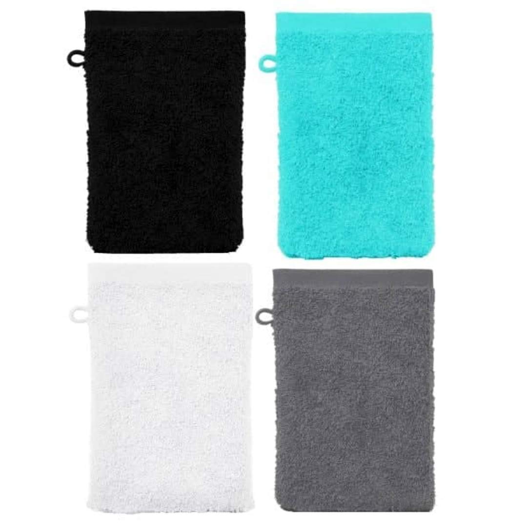DIVINE OVERSEAS Cotton Body Scrub Mitt Gloves | 100% Cotton Soft Exfoliating Bath Gloves Towel | Deep Cleansing Dead Skin Removal | Pack of 10 Mix Colours & Designs 3
