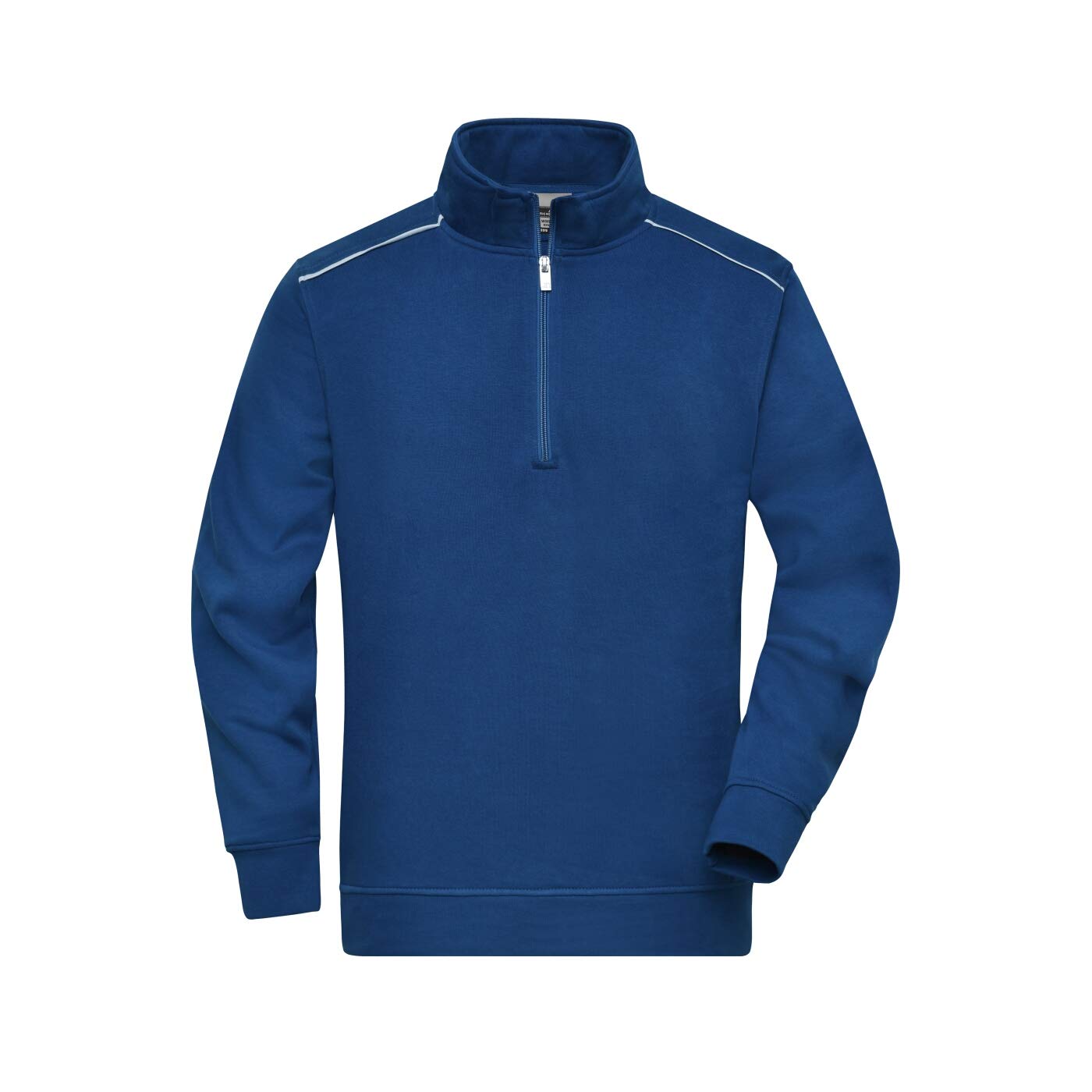 James & Nicholson Dark Royal - Sweatshirt With Stand-Up Collar, Zip And Contrasting Piping (Xl, )