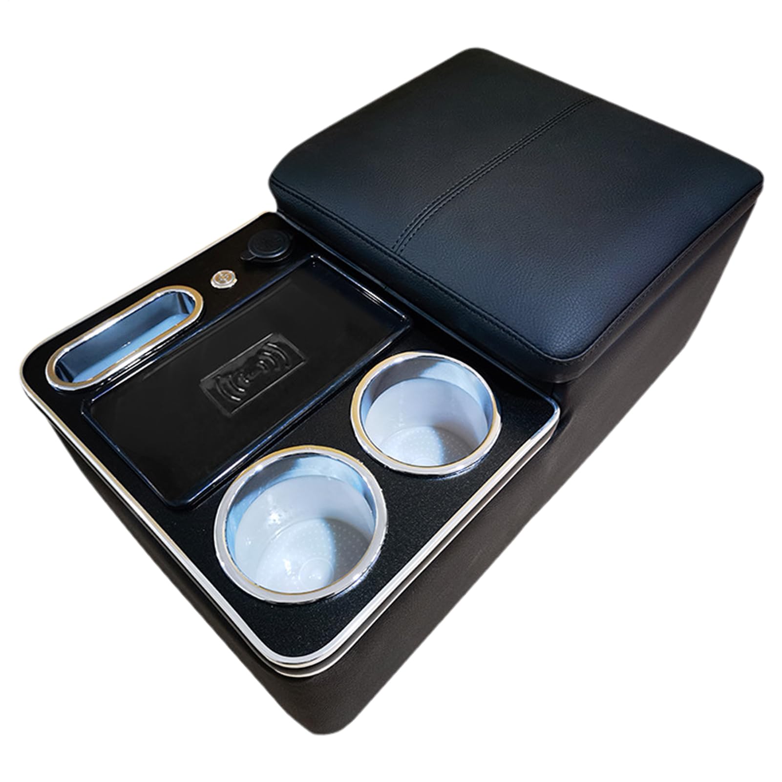 Generisch Organizer per Console per Camion, Organizer per Console Centrale | multifunzione, per camion, per sedili posteriori con luce LED, supporto per tazze e telefono per auto, minivan, L