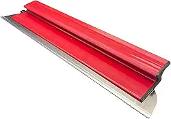 Desempenadeira Massa Corrida Compel Aço Inox 60cm para Massa Corrida e Gesso Flexível Massa Corrida Gesso Texturas, espátula inox, para raspador de rejunte